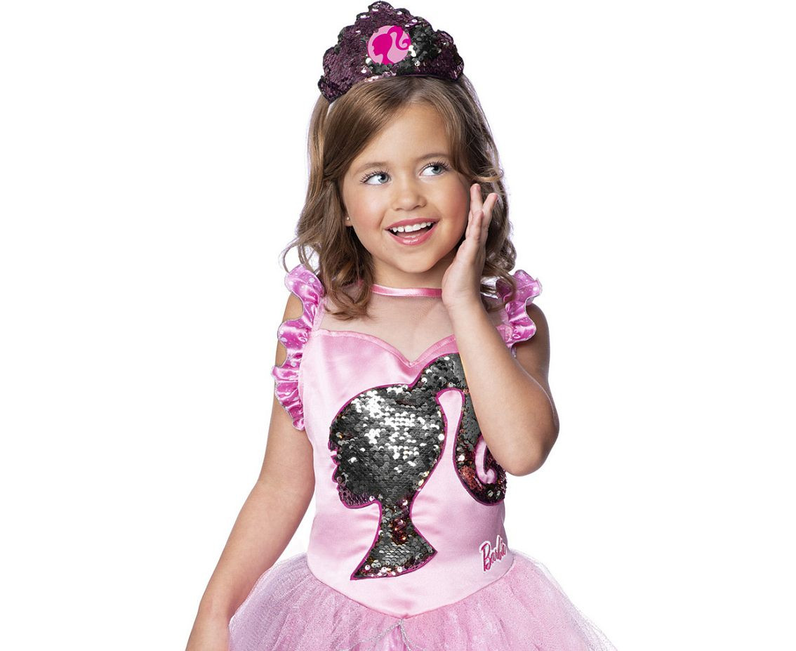 Includes: Barbie Princess dress with flip sequins and tiara